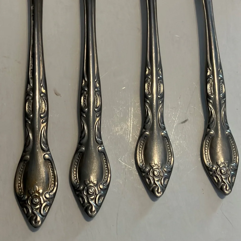 Silver Stainless Steel Coctail Fork Set of 7‎